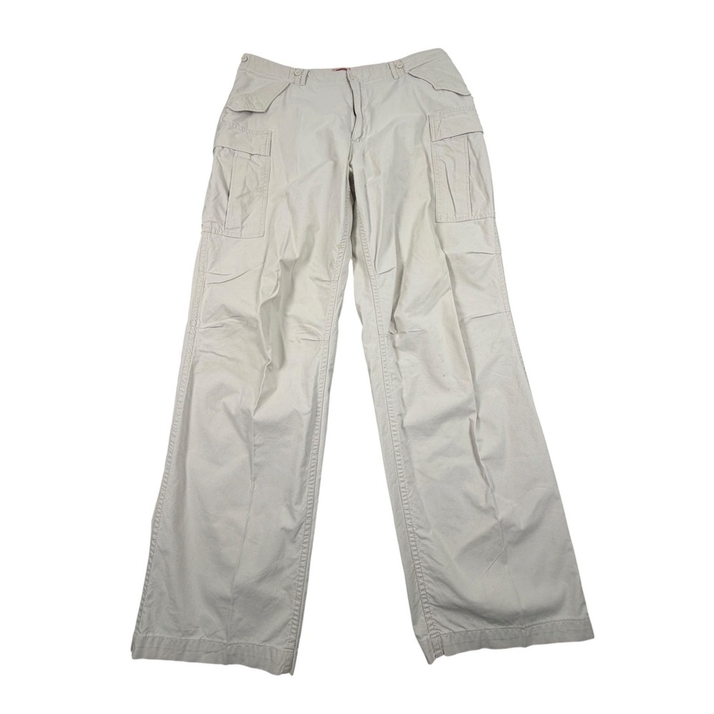 Banana Republic Mens Cargo Safari Pants Vintage Khaki Tan Cotton 38X32